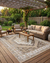 Patio Heritage Collection Area Rug -  Augusta (Natural) Rectangle Natural  lifestyle 8