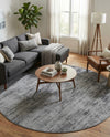 Sahara Essence Collection Area Rug - Oasis (Black) Round Black  lifestyle 69