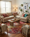 Trellis Mosaic Collection Area Rug - Arborville (Multi) Round Multi  lifestyle 92