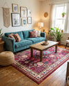 Chateau Elegance Collection Area Rug - Versailles Rectangle Multi  lifestyle 7