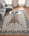 Savannah Sojourn Collection Area Rug -  Masai Rectangle Gray and Ivory  lifestyle 18