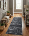 Sahara Essence Collection Area Rug - Oasis (Black) Runner Black  lifestyle 47
