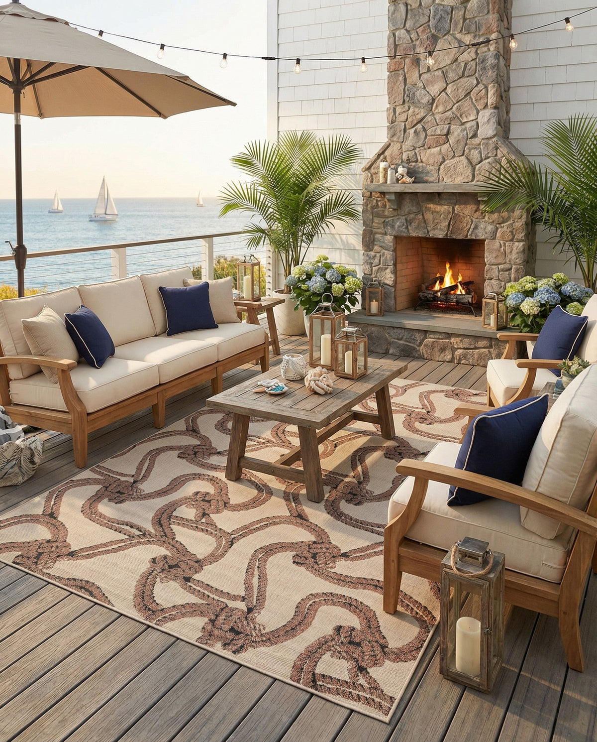 Seaside Haven Rugs Collection Area Rug -  Dunes Rectangle Beige  lifestyle 18