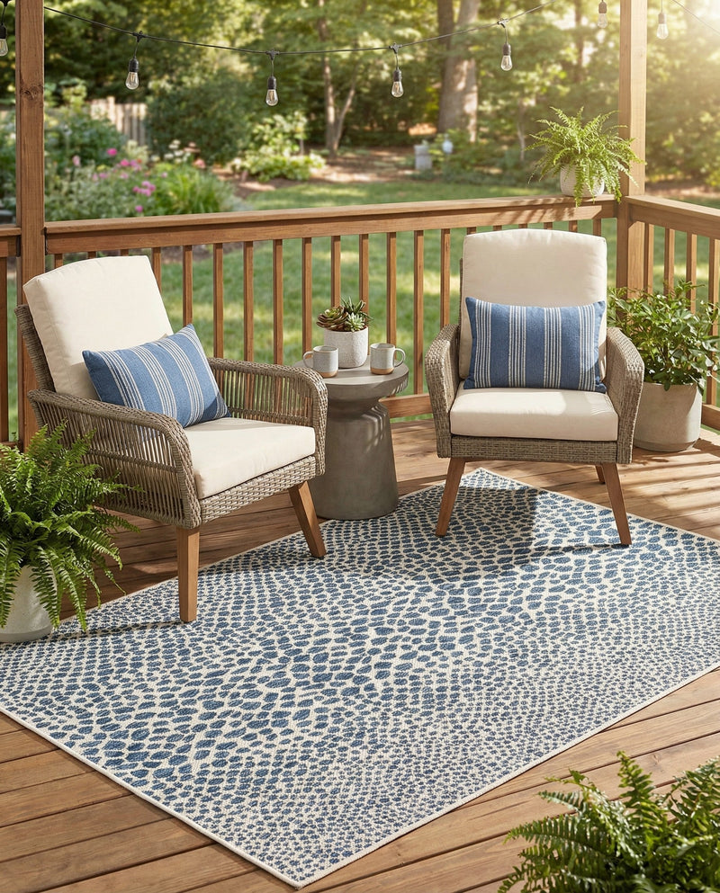 Urban Oasis Rugs Collection Area Rug -  Terrace (Blue) Rectangle Blue  lifestyle 19