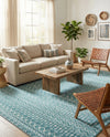 Marrakech Lattice Collection Area Rug - Medina (Turquoise) Rectangle Turquoise  lifestyle 6