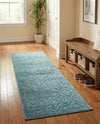 Garden Lattice Charm Collection Area Rug - Arbor (Aqua) Runner Aqua  lifestyle 39