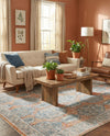 Seville Stripes Collection Area Rug -  Granada (Brick Red) Rectangle Brick Red  lifestyle 21