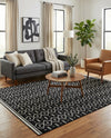 Copenhagen Edge Collection Area Rug -  Tivoli Rectangle Black  lifestyle 22