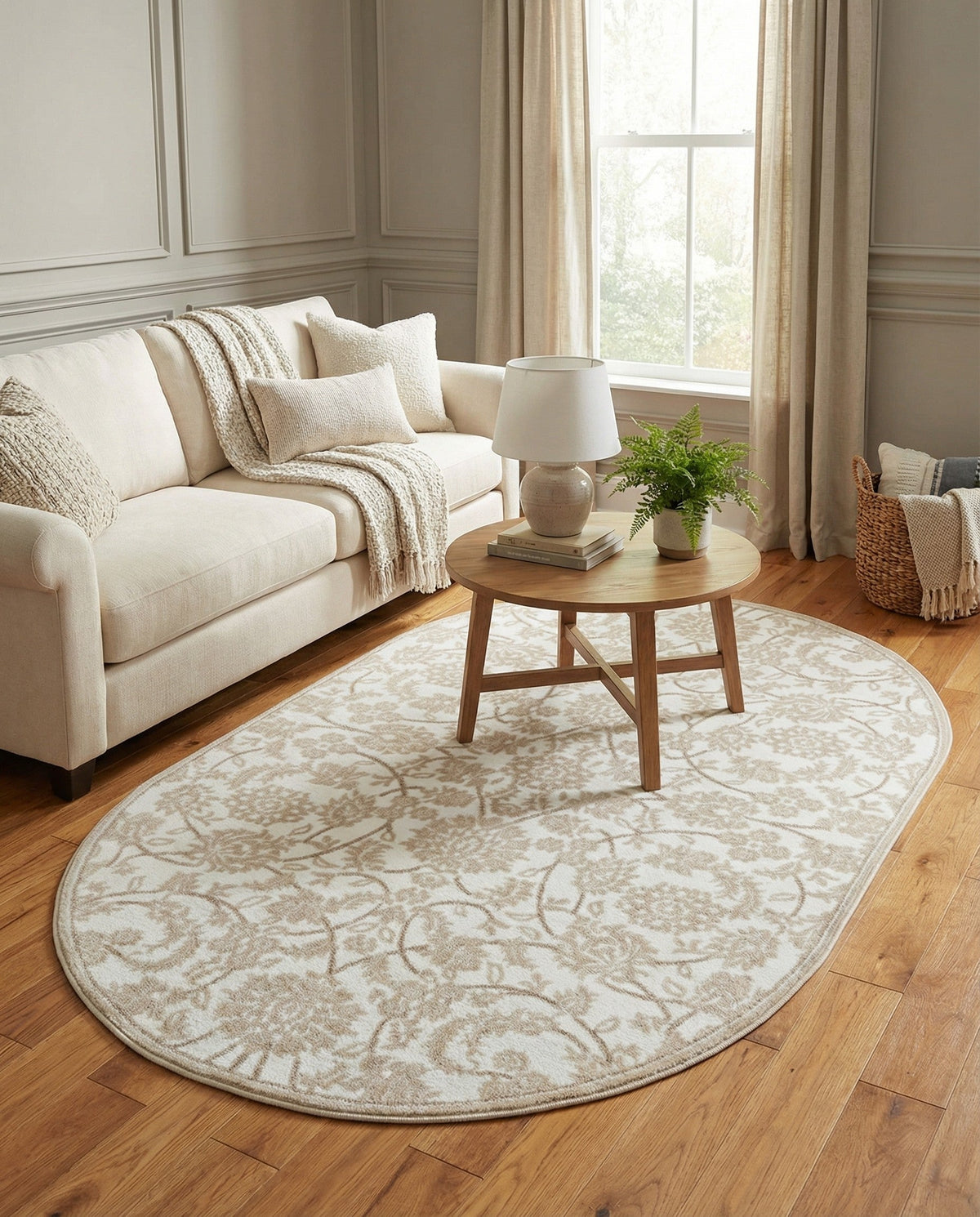 Andes Summit Collection Area Rug -  Chimborazo Oval Snow White  lifestyle 64