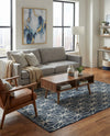 Metro Heights Collection Area Rug -  Hudson Rectangle Navy Blue  lifestyle 19