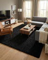 Plush Oasis Collection Area Rug - Serenity (Jet Black) Rectangle Jet Black  lifestyle 4