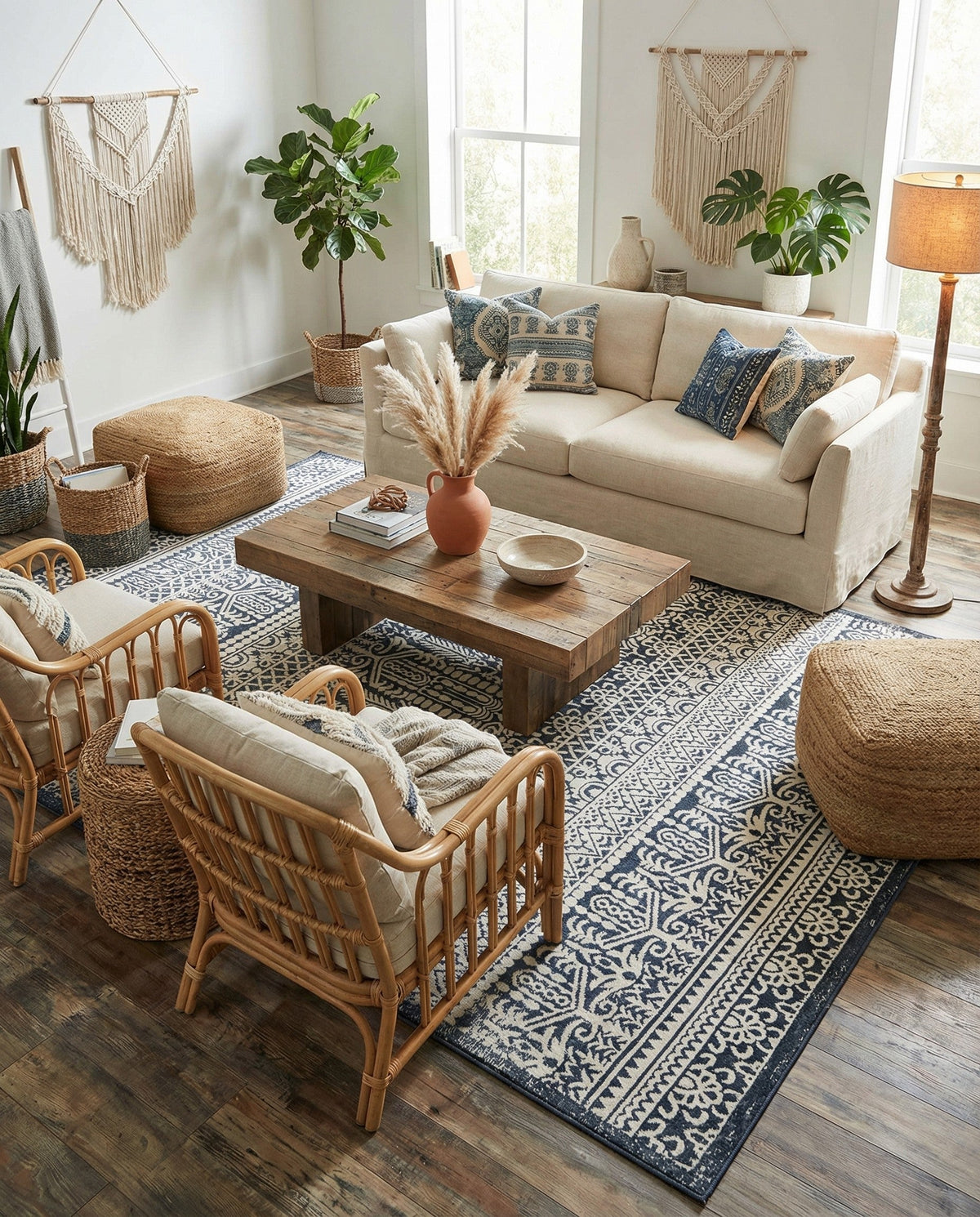 Metro Heights Collection Area Rug -  Chelsea Rectangle Blue  lifestyle 13