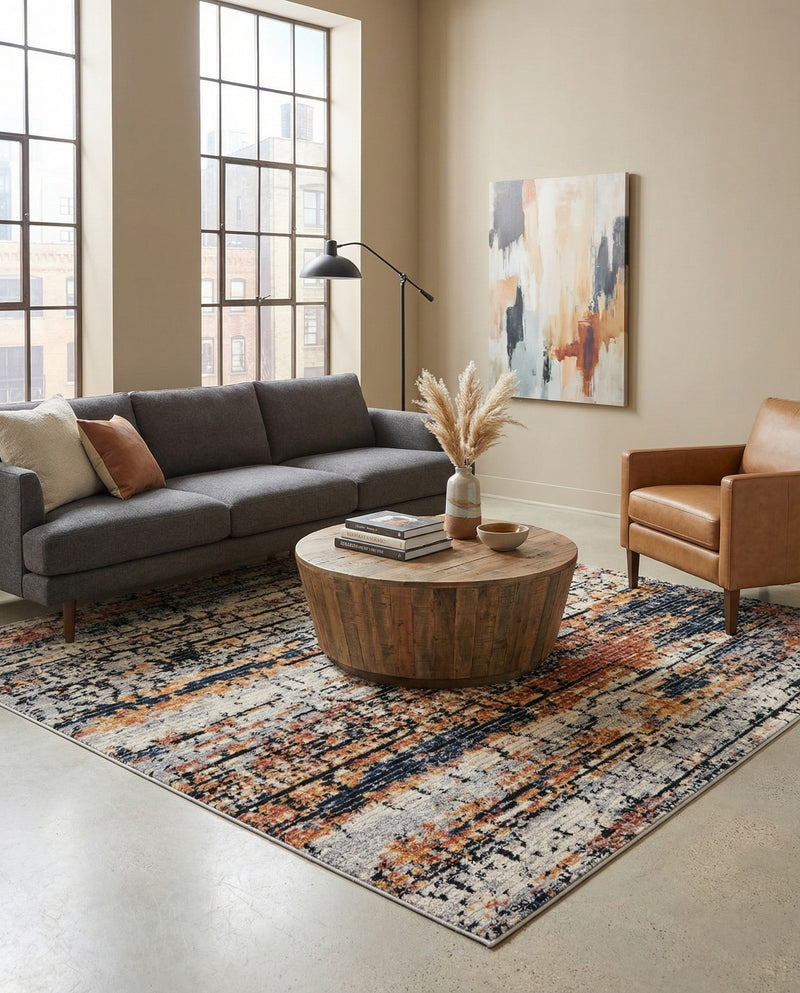 Santa Fe Trails Collection Area Rug -  Chaparral Square Multi  lifestyle 51