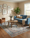 Seville Stripes Collection Area Rug - Cadiz (Blue) Rectangle Blue  lifestyle 9