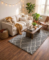Cozy Haven Shag Collection Area Rug - Serenity (Cloud Gray) Rectangle Cloud Gray  lifestyle 26