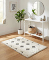 Monochrome Collection Area Rug -  Quartz Rectangle Black and White  lifestyle 20