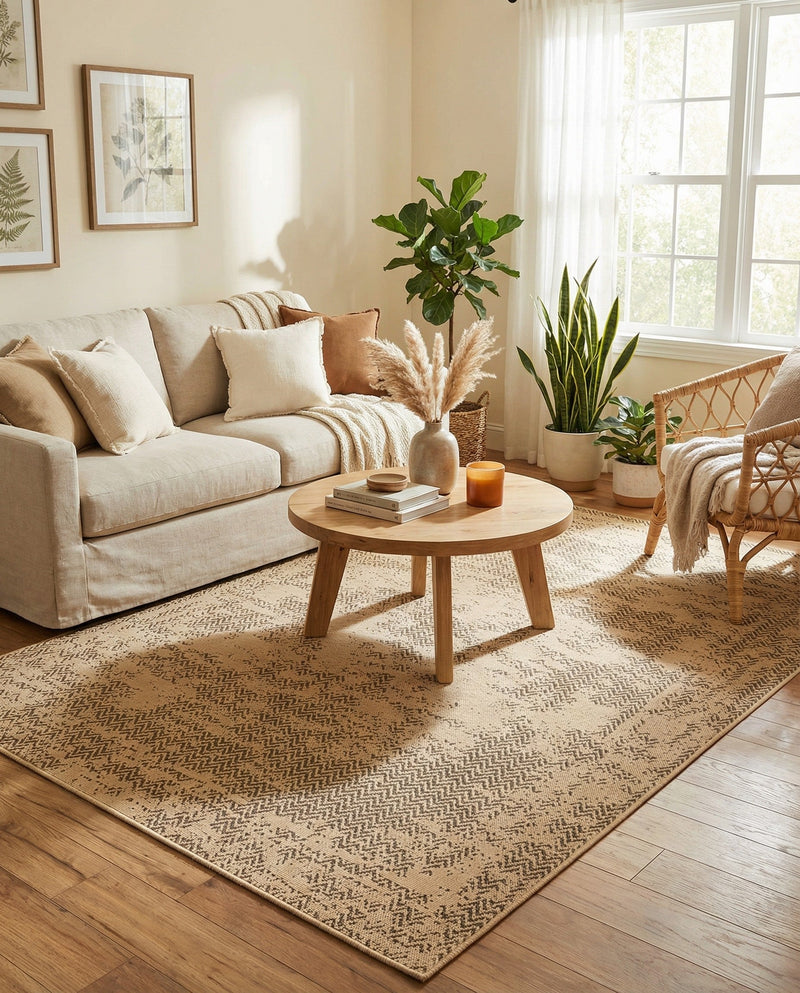 Sahara Sands Collection Area Rug -  Tanis Rectangle Natural  lifestyle 11