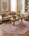 Vintage Memories Collection Area Rug -  Flashback Octagon Ivory and Pink  lifestyle 54