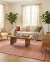 Woven Seaside Jute Collection Area Rug - Savannah (Light Pink) Rectangle Light Pink  lifestyle 3