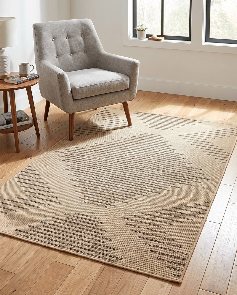 Sahara Sands Collection Area Rug -  Merimde Rectangle Natural  lifestyle 32
