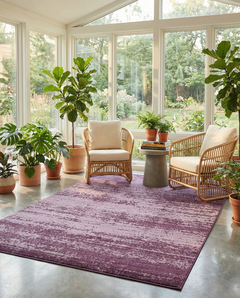 Studio Haven Collection Area Rug -  Gallery (Violet) Rectangle Violet  lifestyle 26
