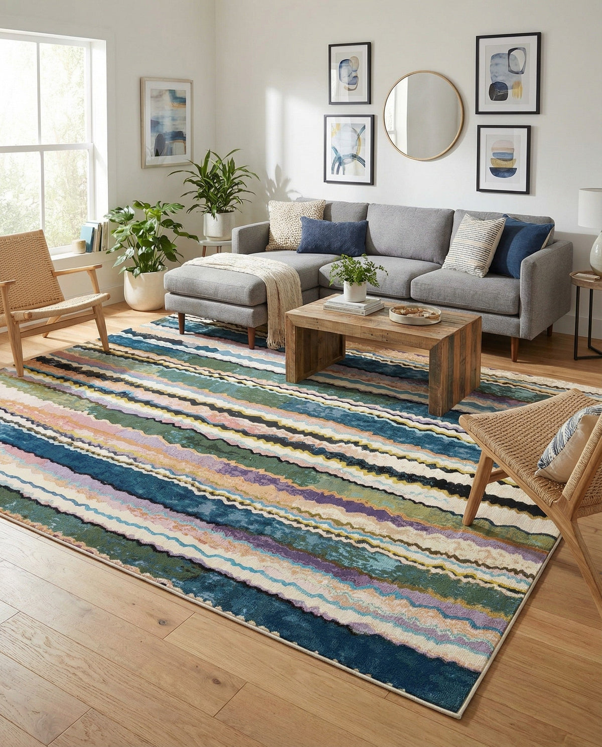 Urban Terrace Collection Area Rug -  Capri Rectangle Multi  lifestyle 10