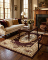 Versailles Elegance Collection Area Rug -  Louveciennes (Brown) Rectangle Brown  lifestyle 8