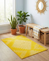 Seychelles Stripes Collection Area Rug - Mahe (Yellow) Rectangle Yellow  lifestyle 17