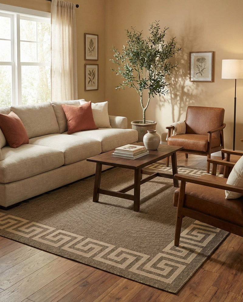 Sahara Sands Collection Area Rug -  Elephantine Rectangle Brown  lifestyle 28
