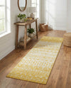 Mediterranean Lattice Collection Area Rug -  Casablanca (Ivory and Yellow) Runner Ivory and Yellow  lifestyle 69