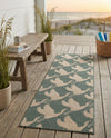 Seaside Haven Rugs Collection Area Rug -  Pelican Runner Stone Blue  lifestyle 57