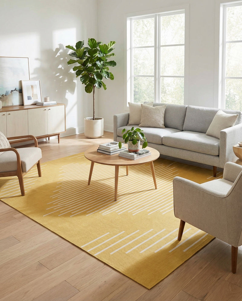Urban Terrace Collection Area Rug -  Chelsea (Yellow) Square Yellow  lifestyle 39