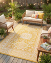 Tribal Terrace Treasures Collection Area Rug -  Incan Isle (Yellow) Rectangle Yellow  lifestyle 11
