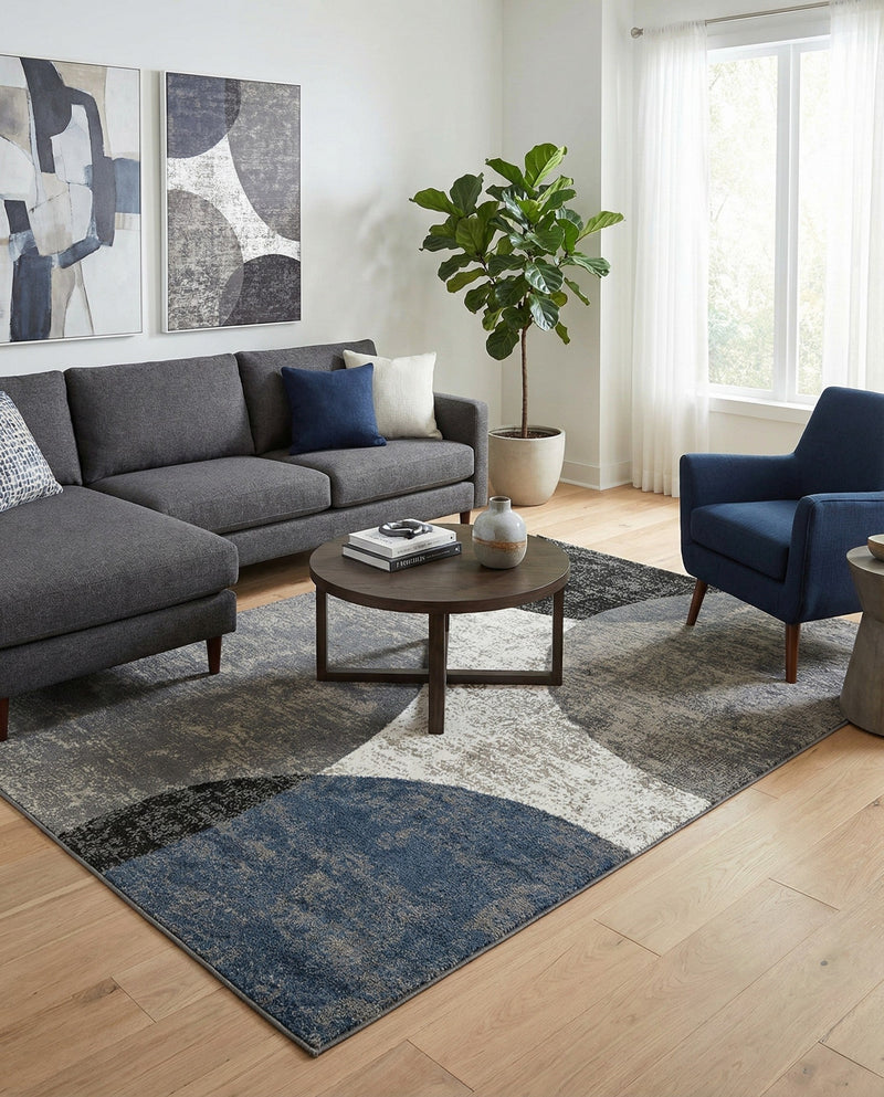 Copenhagen Edge Collection Area Rug -  Amager Rectangle Multi  lifestyle 20