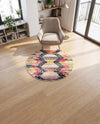 Colorburst Oasis Collection Area Rug -  Mirage Round Multi  lifestyle 75
