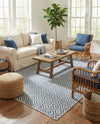 Urban Oasis Rugs Collection Area Rug -  Rooftop (Blue) Rectangle Blue  lifestyle 4