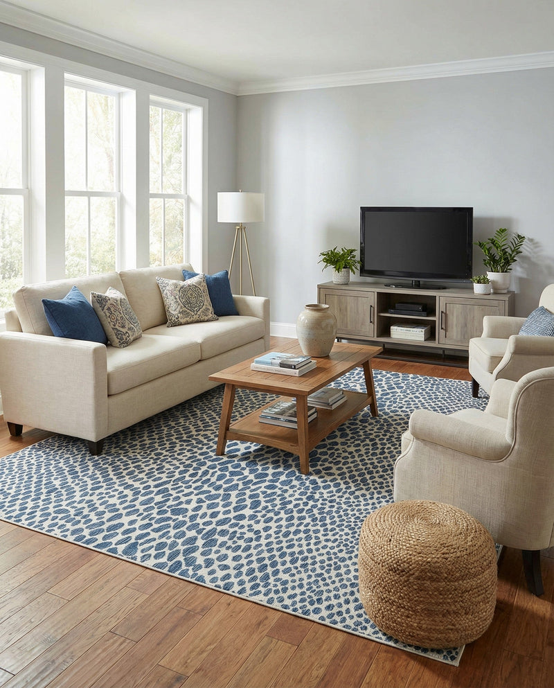 Urban Oasis Rugs Collection Area Rug -  Terrace (Blue) Square Blue  lifestyle 28