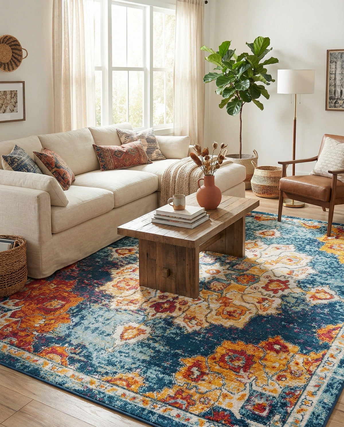 Beverly Grove Collection Area Rug - Melrose (Multi) Rectangle Multi  lifestyle 13