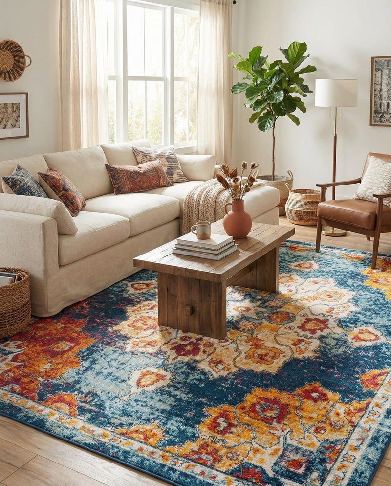 Beverly Grove Collection Area Rug - Melrose (Multi) Rectangle Multi  lifestyle 13