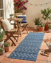 Garden Lattice Charm Collection Area Rug -  Pergola (Navy Blue) Runner Navy Blue  lifestyle 49