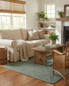 Highland Woven Jute Collection Area Rug - Glenmore (Green) Rectangle Green  lifestyle 6