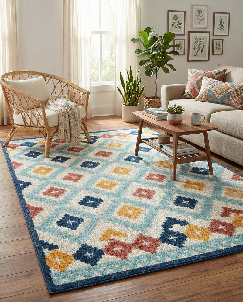 Caribbean Terrace Collection Area Rug -  Tobago Rectangle Ivory  lifestyle 42