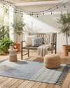 Sustainable Nomad Terrace Collection Area Rug - Reef Rectangle Cool Gray  lifestyle 32