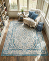 Seville Stripes Collection Area Rug - Cadiz (Light Gray) Rectangle Light Gray  lifestyle 13