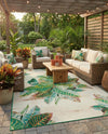 Seaside Blooms Collection Area Rug -  Fern Rectangle Multi  lifestyle 42