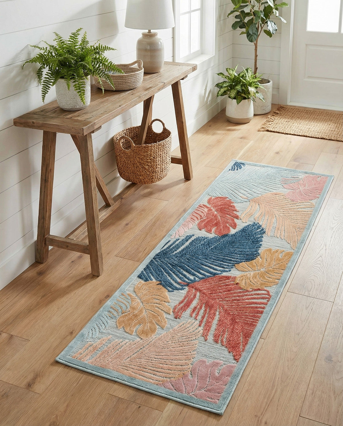 Seaside Blooms Collection Area Rug -  Tranquil Runner Multi  lifestyle 111
