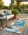 Urban Terrace Collection Area Rug -  Loggia Runner Multi  lifestyle 57