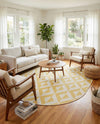 Urban Oasis Rugs Collection Area Rug -  Highrise (Yellow) Oval Yellow  lifestyle 23