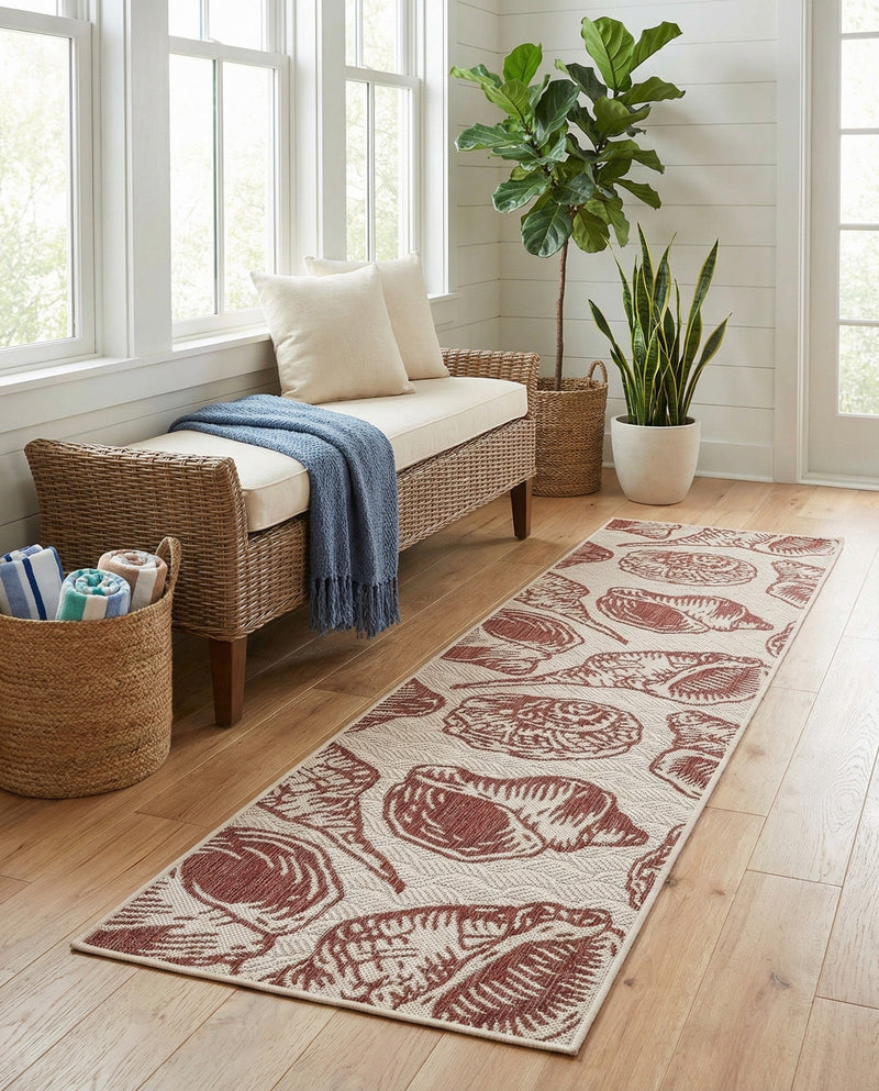 Seaside Haven Rugs Collection Area Rug -  Lighthouse (Ivory Rust Red) Runner Ivory Rust Red  lifestyle 24