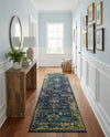 Riviera Elegance Collection Area Rug - Antibes (Navy Blue) Runner Navy Blue  lifestyle 74